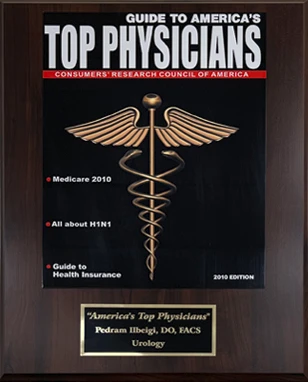 America's Top Physicians, Urology plaque.