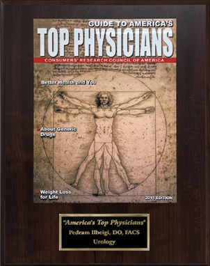 Top Physicians, Urology plaque.